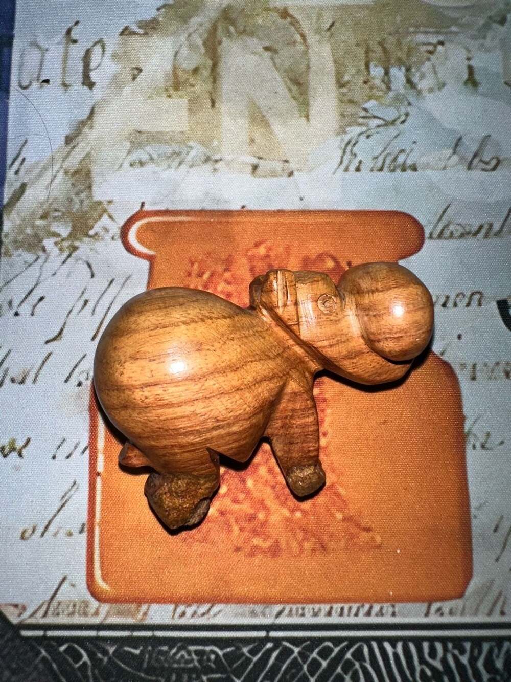 Handcarved Wooden Hippopotamus Figurine Safari Animal